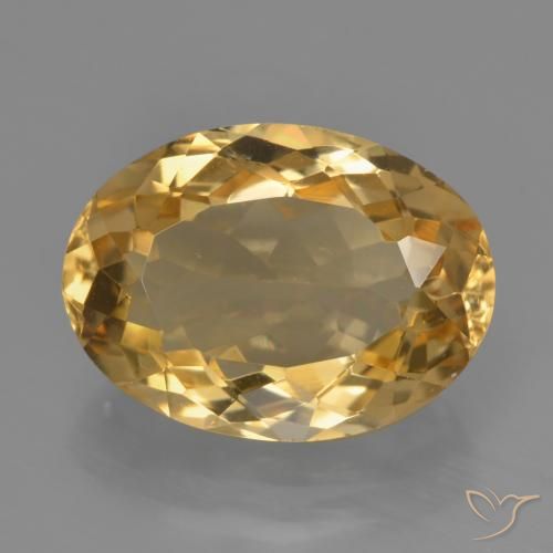 5.98ct Natural Dorado oscuro medio Citrino, Ovalada, VVS