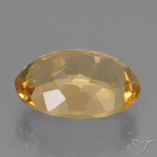 Citrino Dorado oscuro medio natural de 5.98 ct, Ovalada, VVS