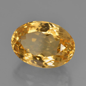 Citrino dorado natural de 6,49 ct, corte óvalo, VVS