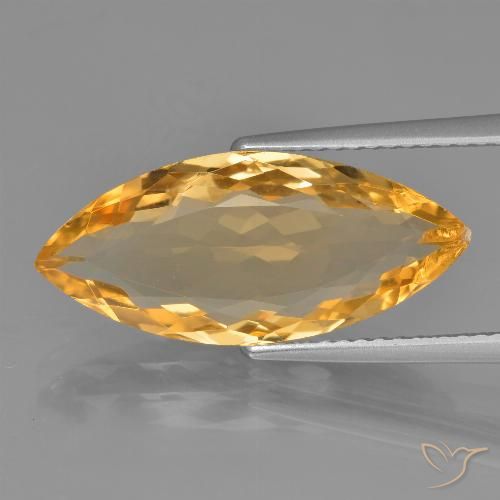 5.22ct Natural Dorado naranja oscuro Citrino, Marquesa, VVS