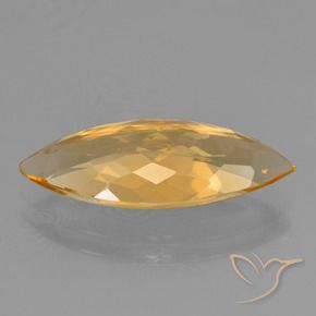 Citrino Dorado naranja oscuro natural de 5.22 ct, Marquesa, VVS