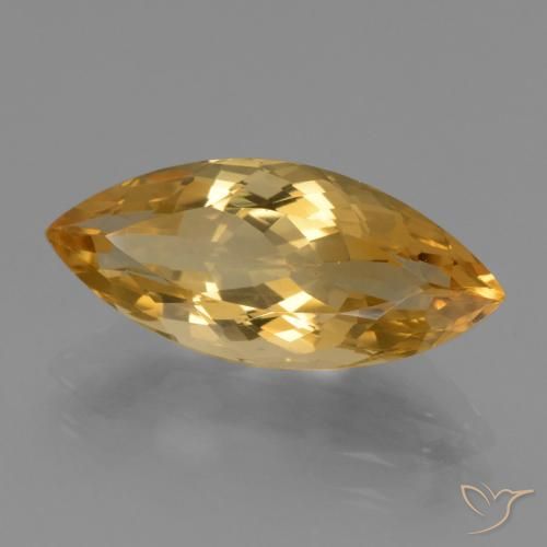 Citrino Naranja dorado intenso natural de 5.41 ct, Marquesa, VVS
