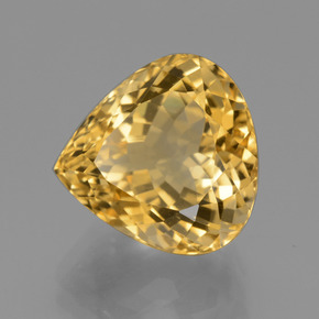 Citrino dorado natural de 10,25 ct, en forma de pera, VVS