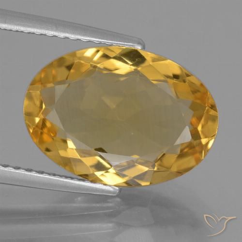 4.33ct Natural Dorado oscuro Citrino, Ovalada, VVS-VS