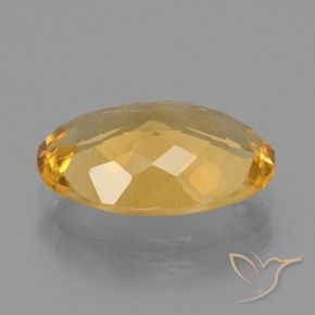 Citrino Dorado oscuro natural de 4.33 ct, Ovalada, VVS-VS