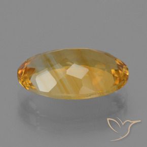 Citrino Naranja dorado intenso natural de 4.43 ct, Ovalada, VVS
