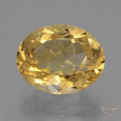 4.86ct Natural Dorado claro medio Citrino, Ovalada, VVS