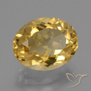 Citrino Dorado claro medio natural de 4.86 ct, Ovalada, VVS