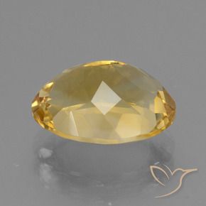 Citrino Dorado claro medio natural de 4.86 ct, Ovalada, VVS