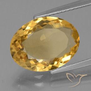 Citrino Dorado oscuro natural de 4.63 ct, Ovalada, VVS