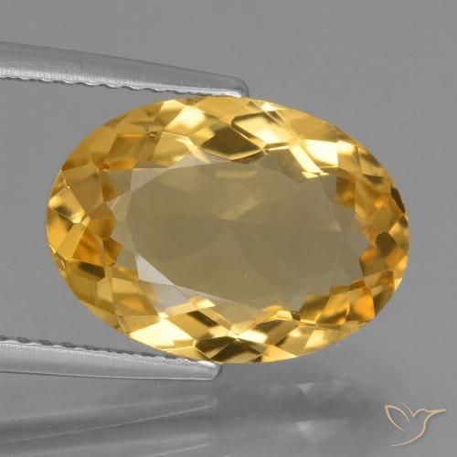 4.42ct Natural Dorado oscuro Citrino, Ovalada, VVS