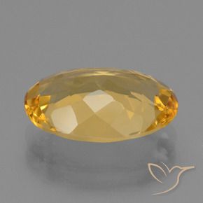 Citrino Dorado oscuro natural de 4.42 ct, Ovalada, VVS