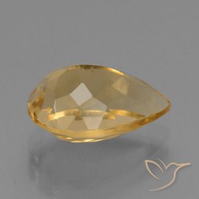 Citrino Dorado oscuro medio natural de 4.45 ct, En forma de pera, VVS-VS