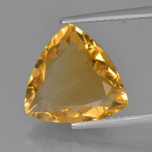 Citrino Dorado oscuro medio natural de 3.94 ct, Trillón, VVS