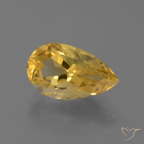4.32ct Natural Dorado claro Citrino, En forma de pera, VVS