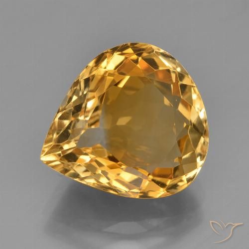 4.78ct Natural Dorado oscuro medio Citrino, En forma de pera, VVS-VS
