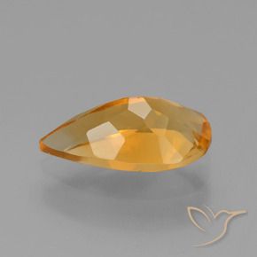 Citrino Dorado naranja natural de 2.92 ct, En forma de pera, VVS-VS