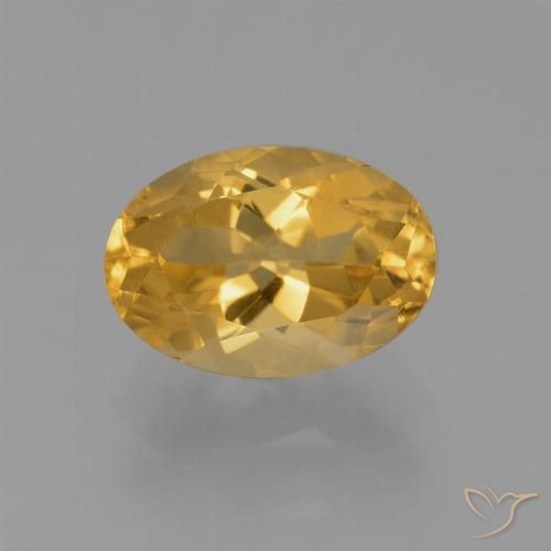2.63ct Natural Dorado oscuro medio Citrino, Ovalada, VVS-VS