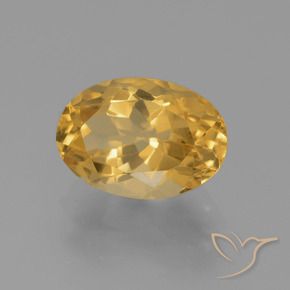 Citrino Dorado oscuro medio natural de 2.63 ct, Ovalada, VVS-VS