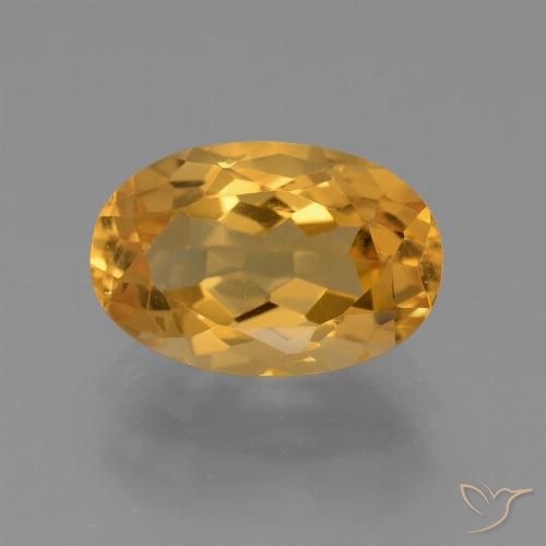 3.01ct Natural Dorado naranja Citrino, Ovalada, VVS-VS