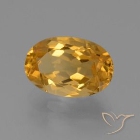 Citrino Dorado naranja natural de 3.01 ct, Ovalada, VVS-VS