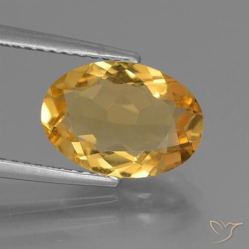 2.49ct Natural Dorado medio Citrino, Ovalada, VVS-VS