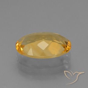 Citrino Dorado medio natural de 2.49 ct, Ovalada, VVS-VS