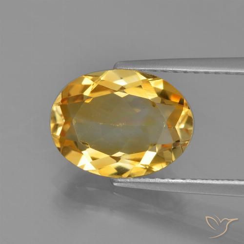 2.92ct Natural Dorado oscuro Citrino, Ovalada, VVS-VS