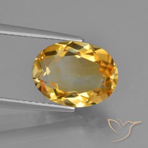 Citrino Dorado oscuro natural de 2.92 ct, Ovalada, VVS-VS