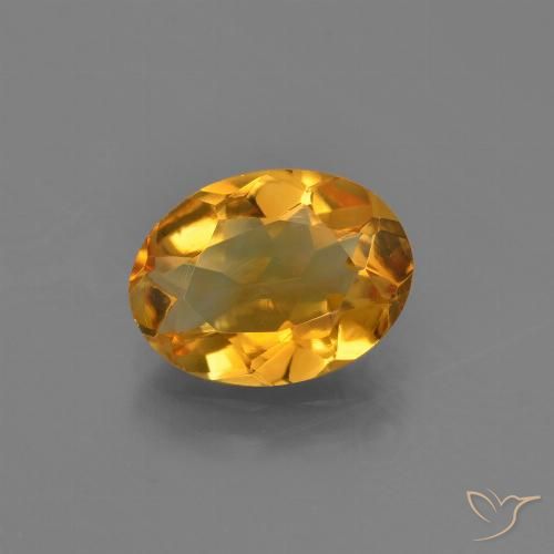 1.89ct Natural Dorado naranja intenso Citrino, Ovalada, VVS-VS