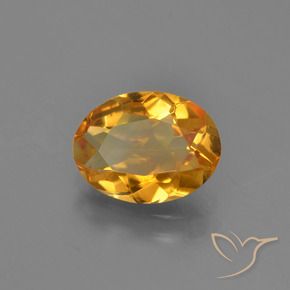Citrino Dorado naranja intenso natural de 1.89 ct, Ovalada, VVS-VS