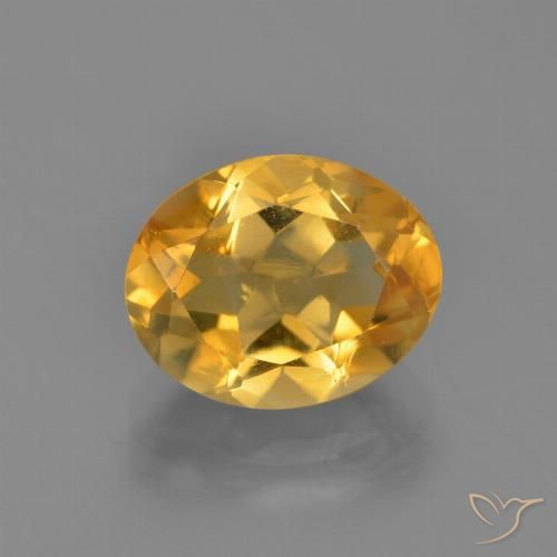 3.54ct Natural Naranja dorado intenso Citrino, Ovalada, VVS-VS