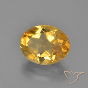 Citrino Naranja dorado intenso natural de 3.54 ct, Ovalada, VVS-VS
