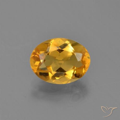 2.11ct Natural Dorado naranja intenso Citrino, Ovalada, VVS-VS