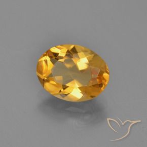 Citrino Dorado naranja intenso natural de 2.11 ct, Ovalada, VVS-VS