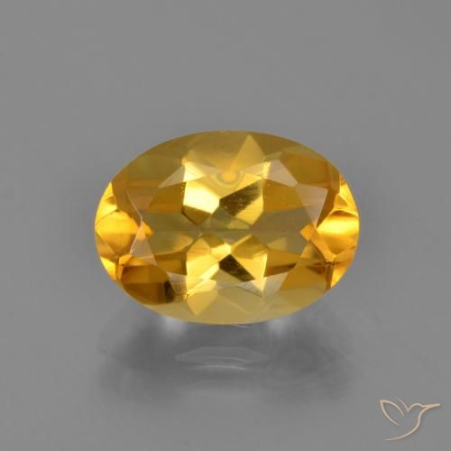 3.05ct Natural Dorado oscuro Citrino, Ovalada, VVS-VS
