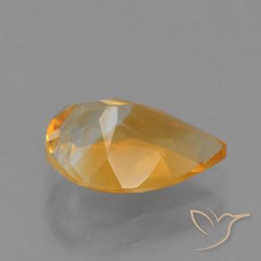 Citrino Dorado naranja natural de 1.60 ct, En forma de pera, VVS-VS