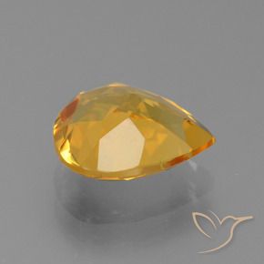 Citrino Dorado oscuro natural de 3.13 ct, En forma de pera, VVS-VS