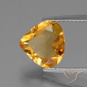 Citrino Dorado naranja oscuro natural de 2.16 ct, En forma de pera, VVS-VS