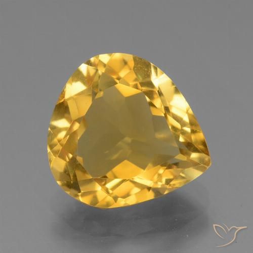 4.02ct Natural Dorado claro Citrino, En forma de pera, VVS-VS