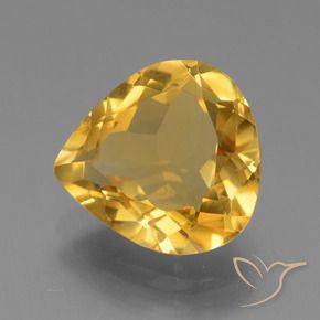 Citrino Dorado claro natural de 4.02 ct, En forma de pera, VVS-VS