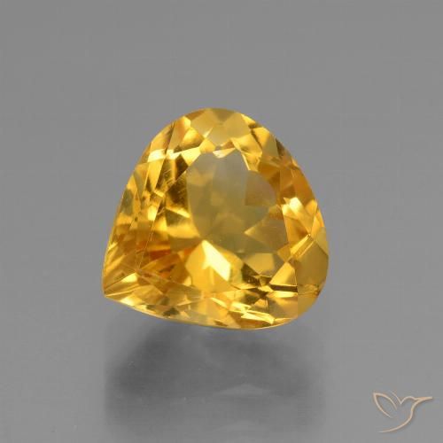 2.83ct Natural Naranja dorado Citrino, En forma de pera, VVS-VS