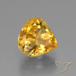 Citrino Naranja dorado natural de 2.83 ct, En forma de pera, VVS-VS