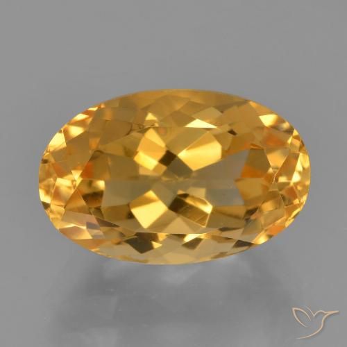 3.72ct Natural Dorado naranja intenso Citrino, Ovalada, VVS-VS
