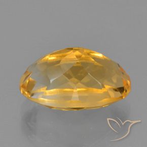 Citrino Dorado naranja intenso natural de 3.72 ct, Ovalada, VVS-VS