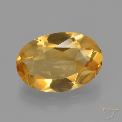 2.43ct Natural Naranja dorado intenso Citrino, Ovalada, VVS-VS