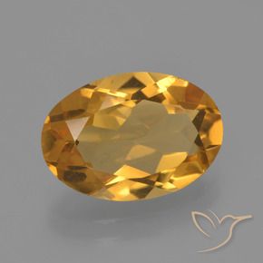 Citrino Dorado naranja natural de 2.51 ct, Ovalada, VVS-VS