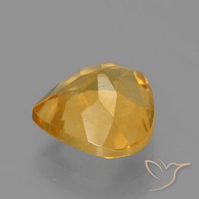 Citrino Naranja dorado intenso natural de 1.80 ct, En forma de pera, VVS-VS