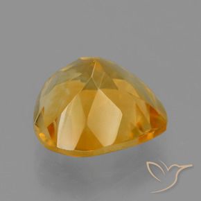 Citrino Naranja medio natural de 3.51 ct, En forma de pera, VVS