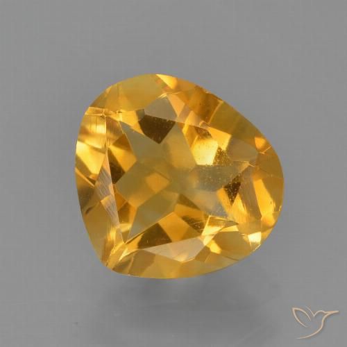 1.33ct Natural Dorado naranja Citrino, En forma de pera, VVS-VS
